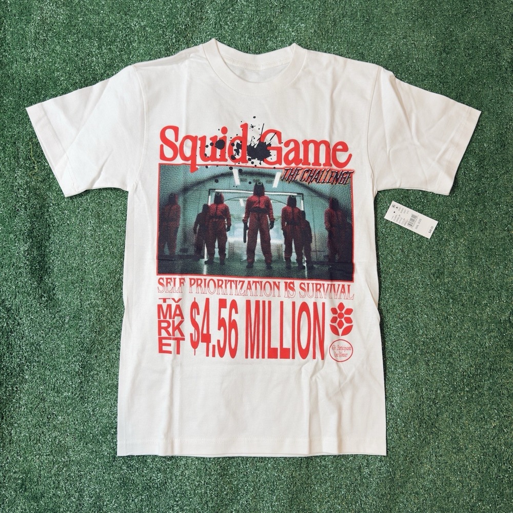 Market‎ PacSun Squid Game The Challenge White T-Shirt Men's Size Small